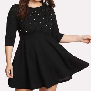 Pearl Beaded Skater Dress.